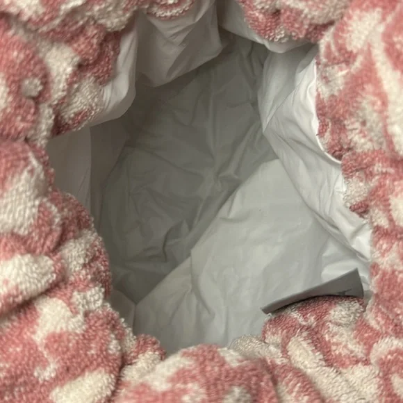 Dior cute pink and cream terry large drawstring bucket bag with pouch - Picture 10 of 17